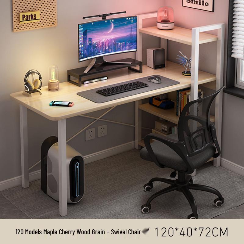 Multifunctional Corner Desk with Bookshelf - Perfect for Home Office or Bedroom