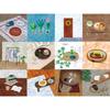 2023 Desk Calendar Window-like Everyday Life Illustration with Paper Frame 12 Months Wall Hanging Japanese Essay
