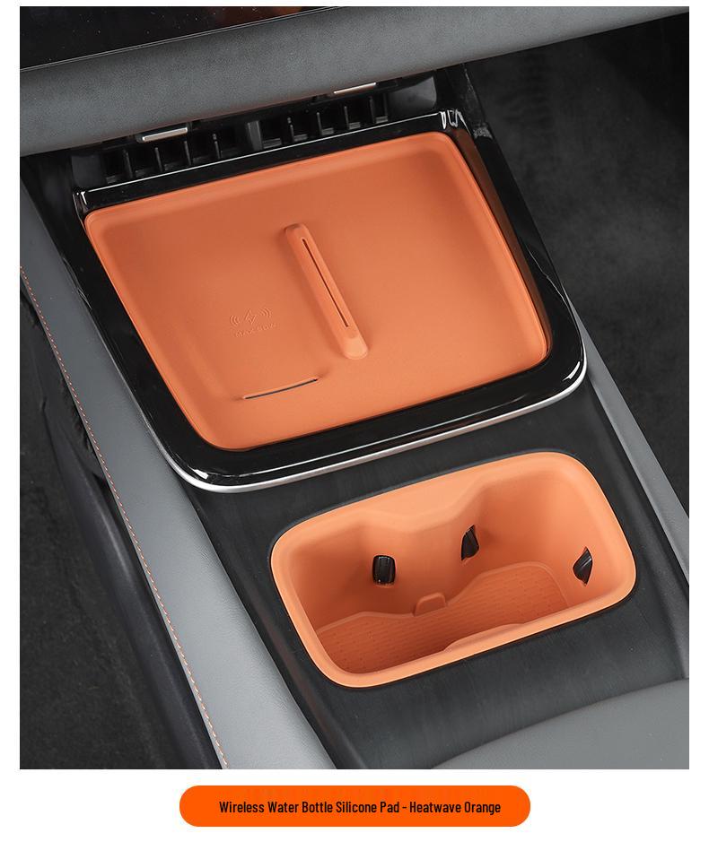 Deep Blue S05 Wireless Charging Pad: Semi-Enclosed Silicone Anti-Slip Mat for Car Cup Holders