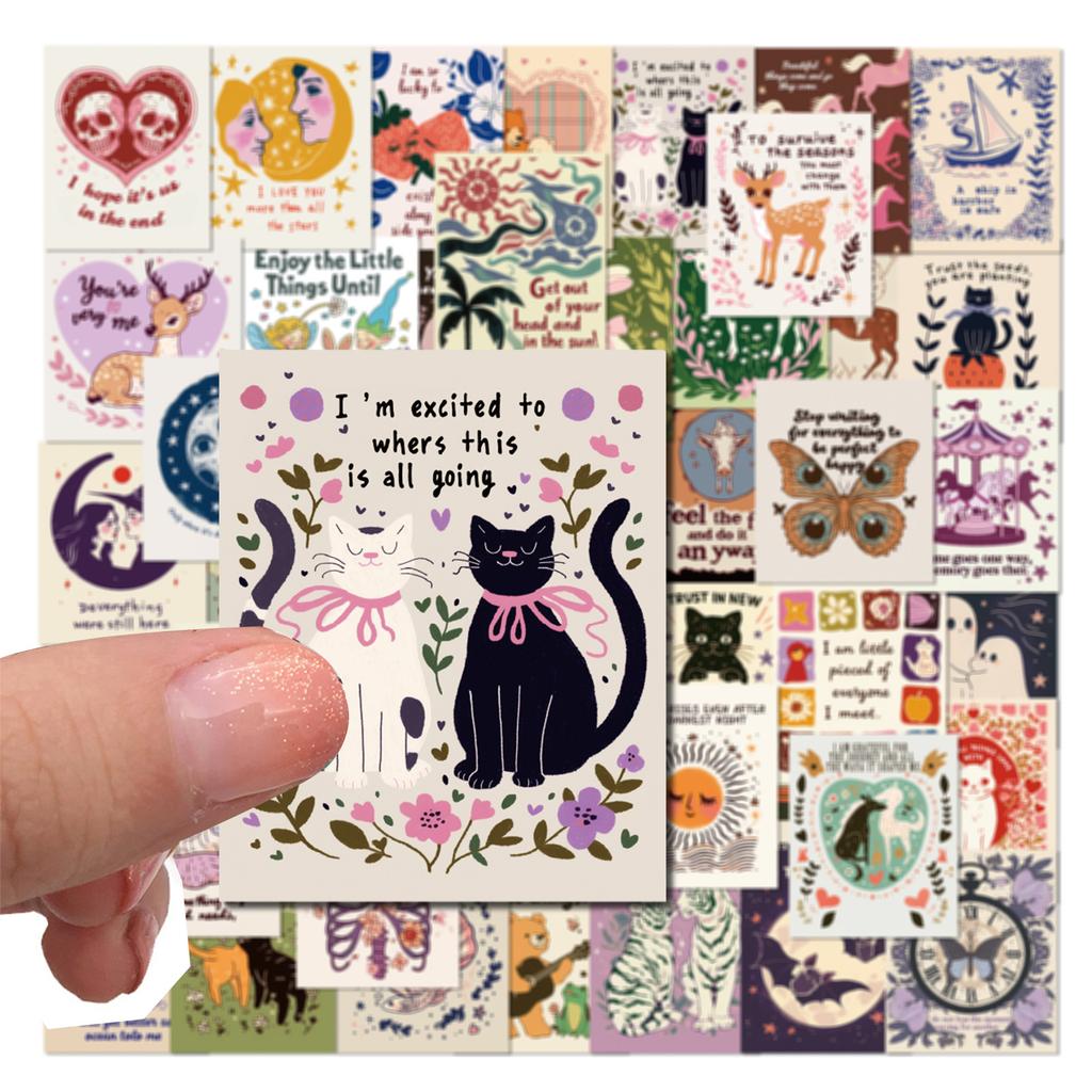 50pcs Bizarre Inspirational Encouragement Graffiti Stickers Phone Guitar Laptop Notebook Suitcase Waterproof Sticker Kids Toys