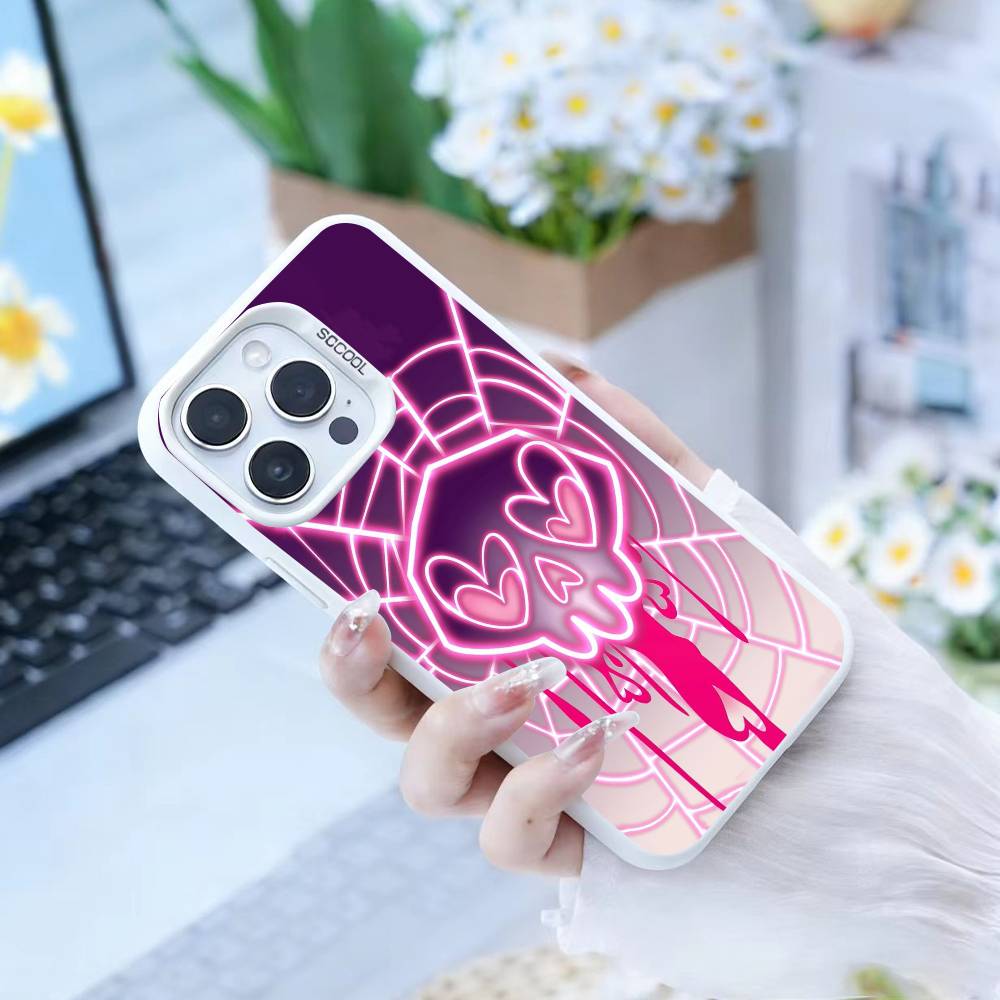 Gothic Dark Sweetheart Phone Case For IPhone 16 17 15 14 12 13 Pro Max Black Color Shockproof Cover