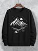 Men's Fashion Trend Regular Crewneck Sweatshirt, Minimalist Casual Streetwear, Christmas, Regular Fit Pattern