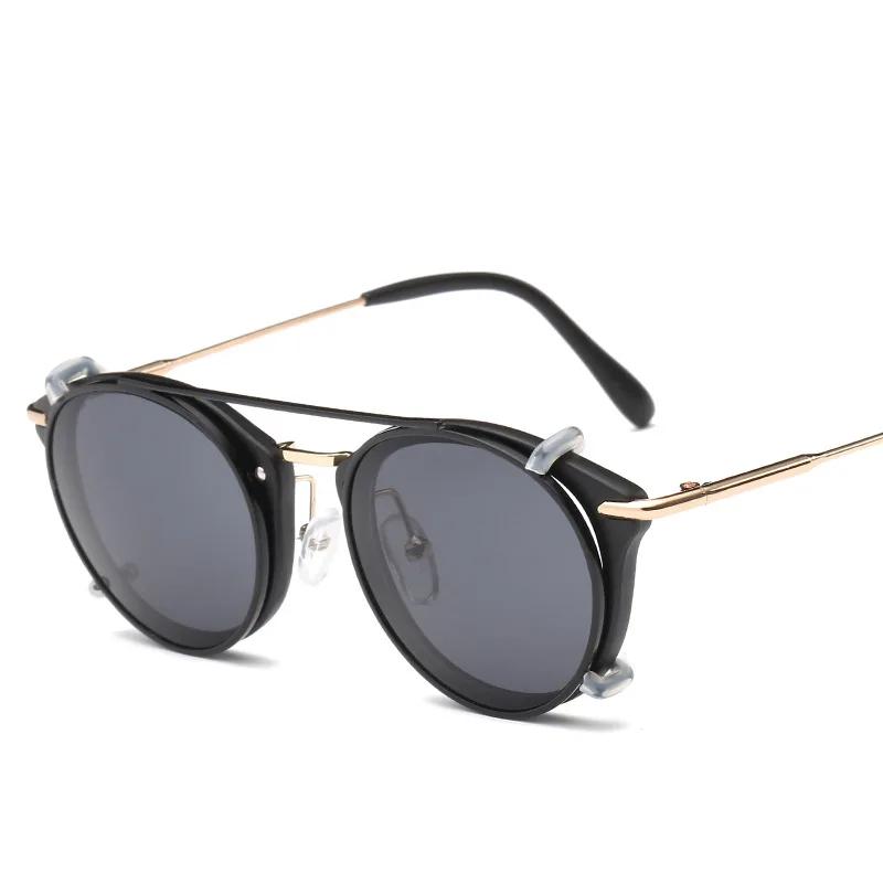 Fashion Metal Two-in-one Sunglasses Elegant Exquisite Party Gatherings Stage Performances UV400 Protection Unisex Glasses