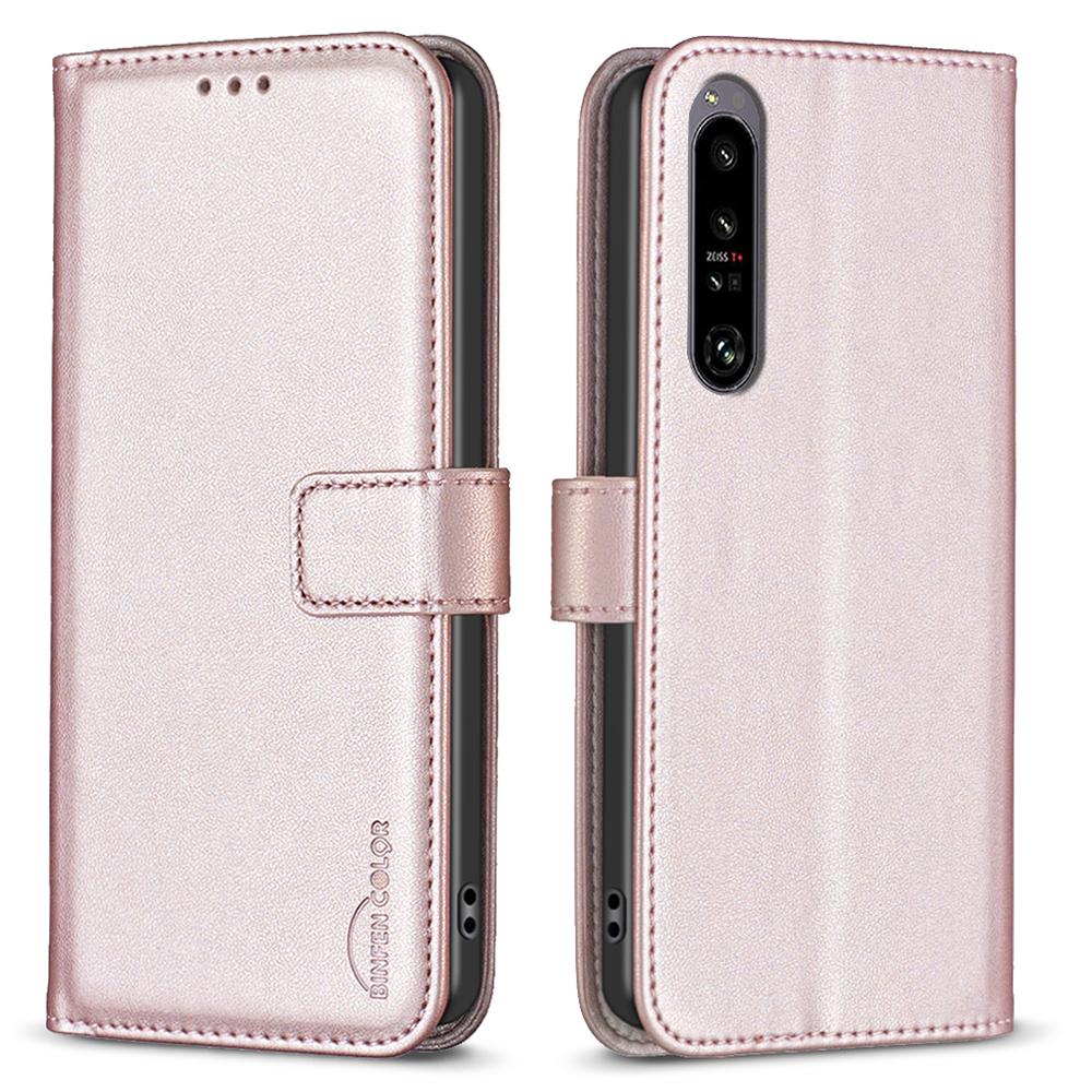 BINFEN COLOR BF17 For Sony Xperia 1 VI Magnetic Phone Case Leather Flip Stand Cover