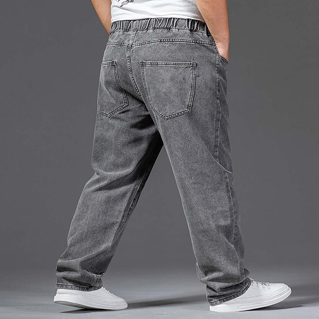 Herren Dicke Beine Und Weite Hosen, Herren Gerade Lockere Große Füße Lange Hosen Mit Weiten Elastischen Beinen