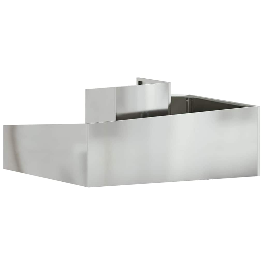 Garden Planter Silver 100 X 100 X 50 Cm Galvanized Steel