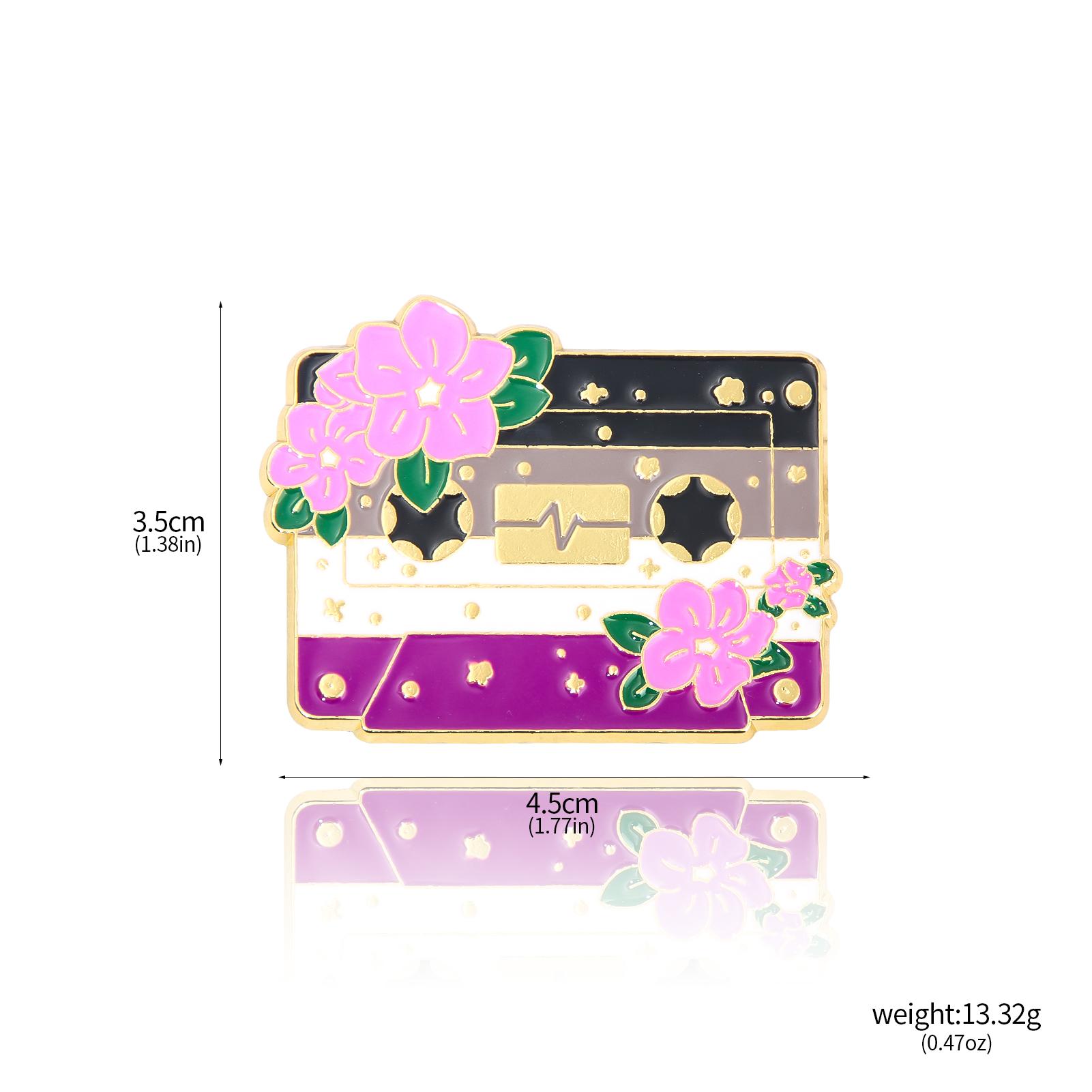 

Модний Квітковий Касетний Радіо Магнітофон Емальована Брошка Ретро Гордість Значок Шпилька Жіночі Чоловічі Капелюхи Сумки Декорація на Лацкан Подарунок Аксесуари