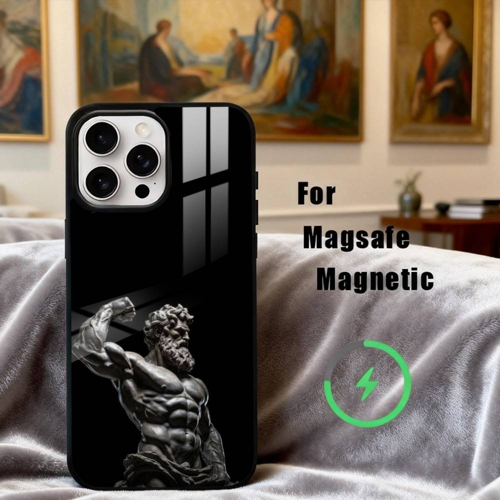 Greek Mythology Statue Fitness GYM Phone Case For iPhone17,16,15,14,13,12,11 Plus,Pro Max Magnetic For Magsafe Wireless Charging