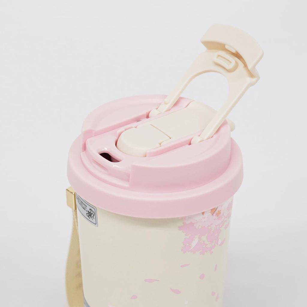 GERM Sakura Design Insulated Mug Stainless Steel Insulates Hot Cold Design for and Travel - & Drinks, Leak-Proof Double-Layered Commuting,