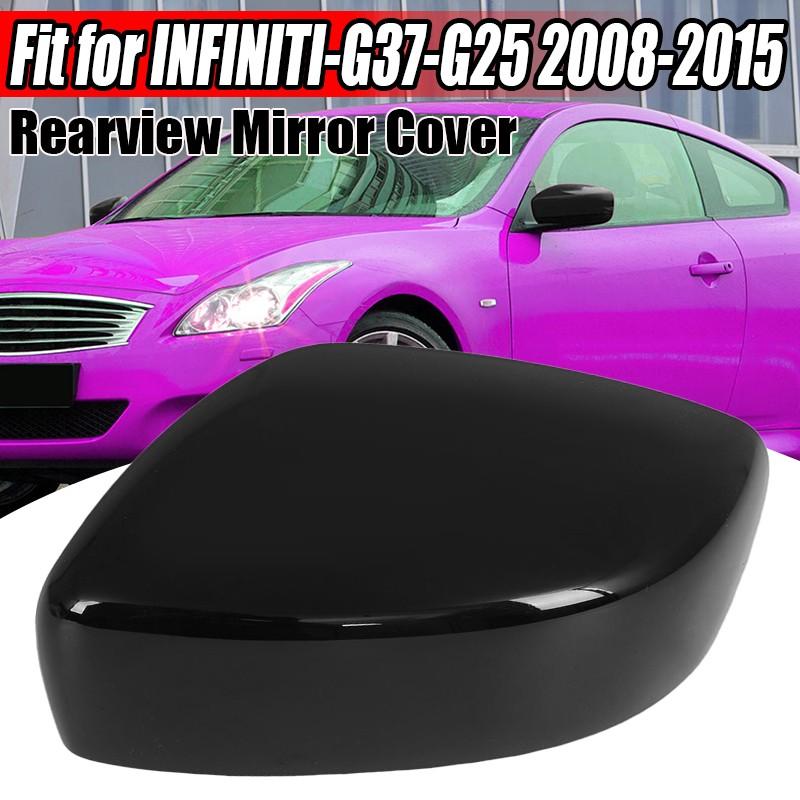 Gloss Black Left Side Mirror Cover Caps For 2008-2013 INFINITI G25 G37 Q40 Q60