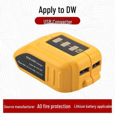 Συνδετήρας μετατροπής USB DEWALT Dewei για φόρτιση μπαταρίας λιθίου 10,8/18V.