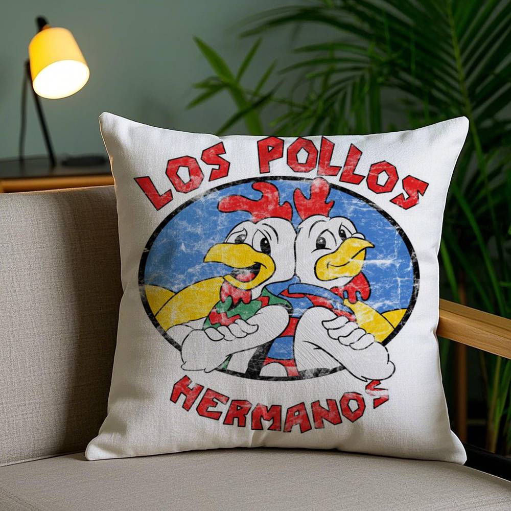 Los Pollos Hermanos Pillow Case Office Sofa Dorm Chair Back Short Plush Double-sided Printing Home  Cushion Cover