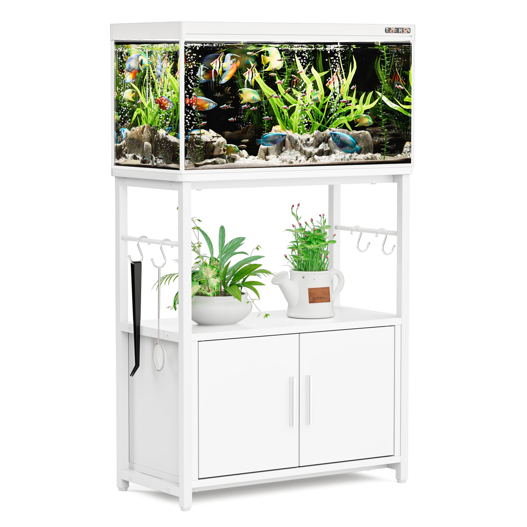 

Подставка для аквариума DEWEL Ширина подставки для аквариума 60 см Глубина 30 см Высота 70 см Общая грузоподъемность 200 кг 3-х уровневая полка для хранения аквариумов Прочный аквариум