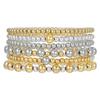 European and American jewelry niche design cross bracelet set sweet cool beaded stacked shell pearl bracelet
