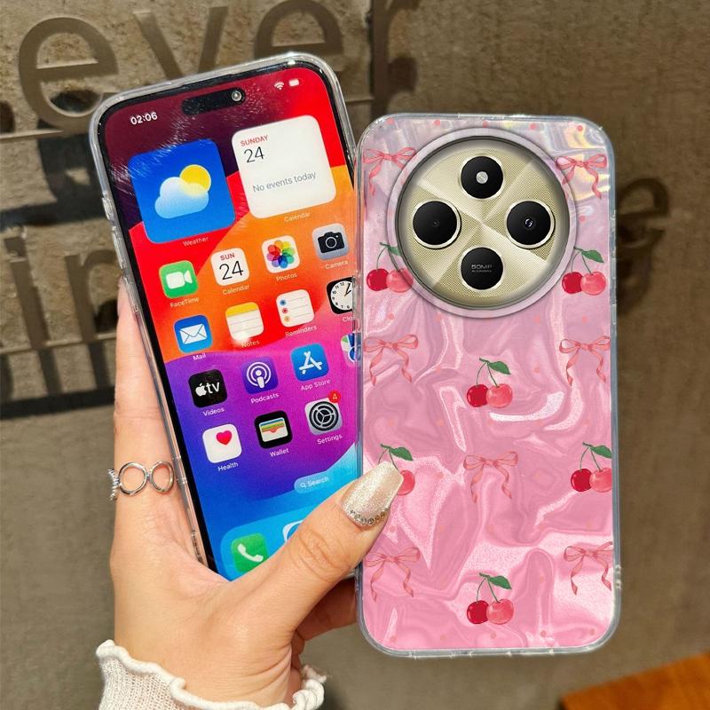 Cherry Bow Leopard Star Heart Girls Women Case For Xiaomi Poco X3pro X5 M6 X6 X3 NFC M5s M6 X7 Pro C75 C61 Bumper Fundas Cover