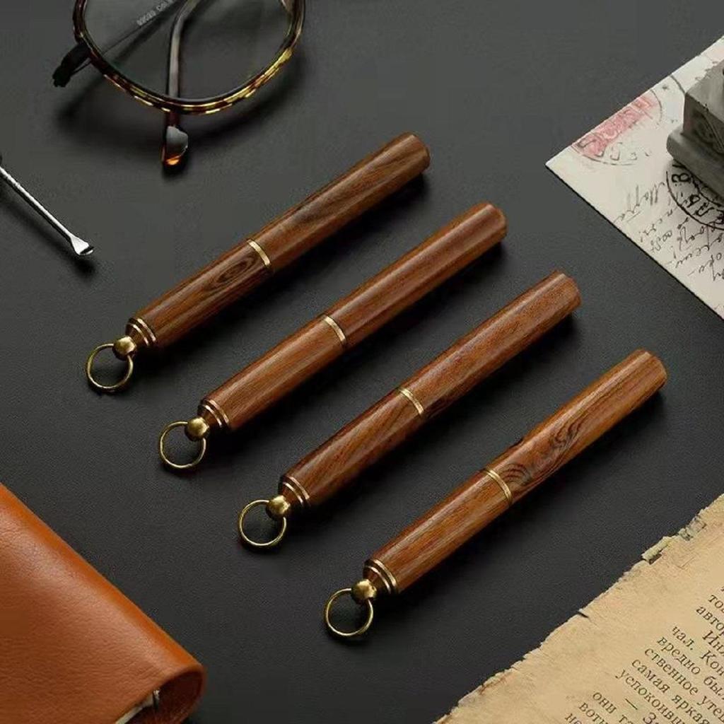 Solid Wood Keychain Pendant Ear Pick - Portable, High Quality