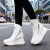 Small slim inner height increase high-top shoes women's platform new winter leisure sports Martin boots