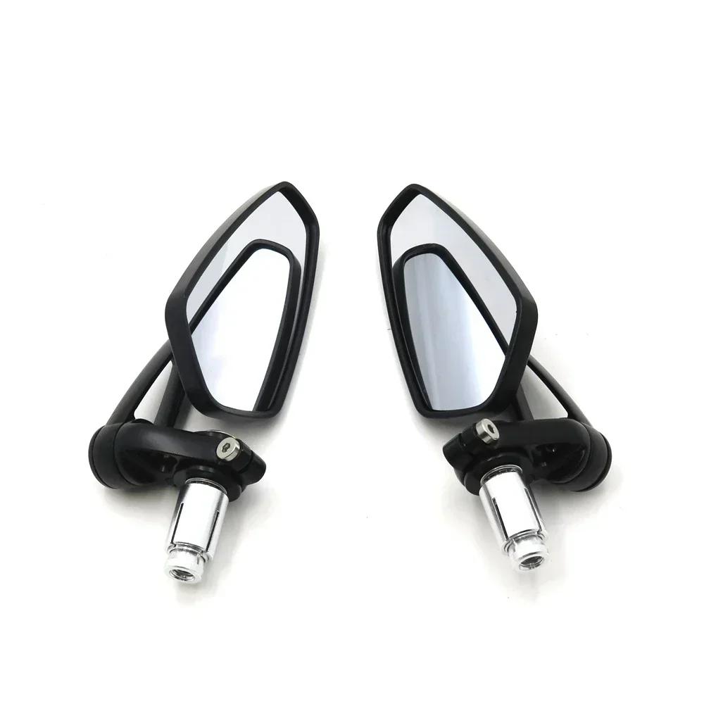 Motorcycle 22mm Universal Motorcycle Aluminum Arrow Bar End Side Black Mirrors