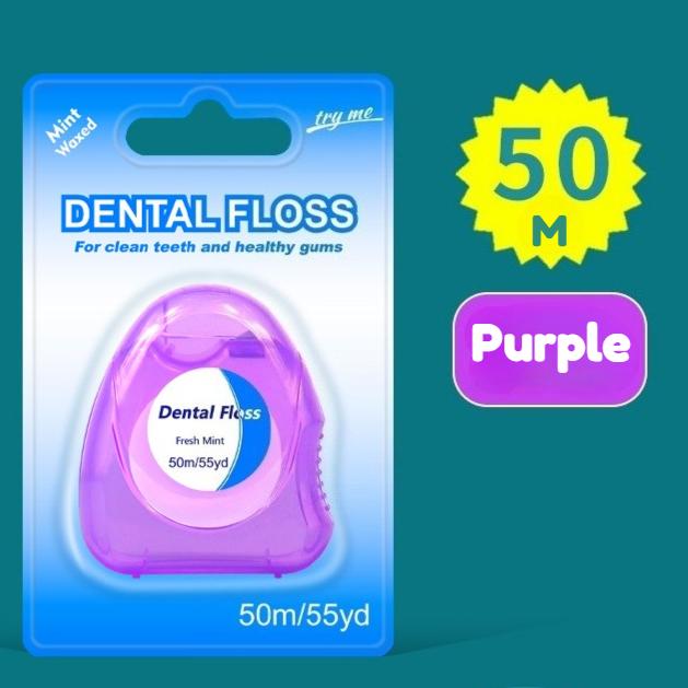 Dental 50m Roll Flosser Portable Toothpick Oral Hygiene Cleaning High Tension Floss Practical Health Mouth