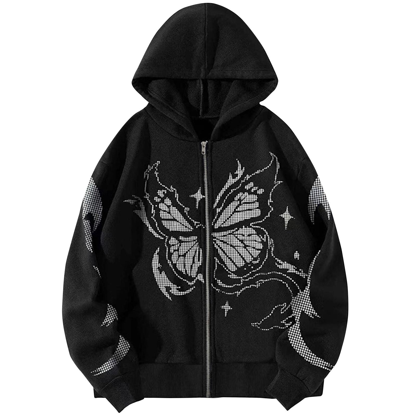 

Женские повседневные толстовки с длинными рукавами и принтом, толстовки на молнии, карманное пальто L чёрный