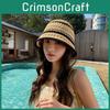 Knitted Fashionable Hollow Fisherman Hat With Color Splicing Design Daily For