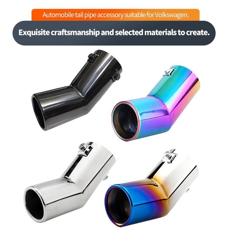 For Volkswagen Old Bora Jetta Car Universal Exhaust Pipe Decorative Curved Tailpipe