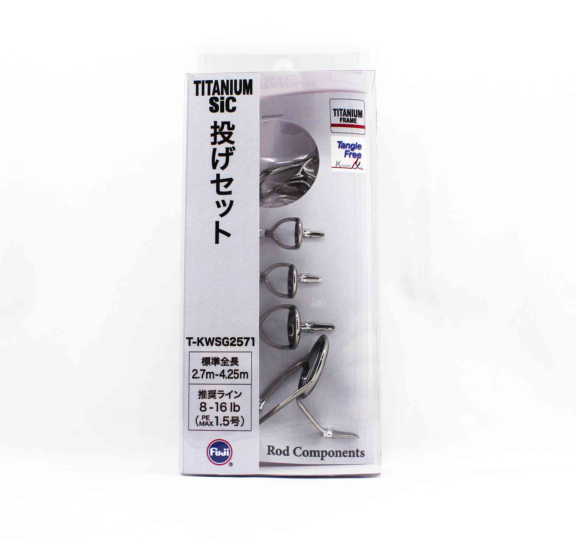 

Fuji T-KWSG Size 2571 Rod Guide SIC Titanium Frame Set (9262)