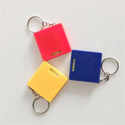 New Multifunctional 1M Retractable Ruler Keychain Square Mini Measure Tape Woodworking Pocket Centimeter Steel Tape Measure