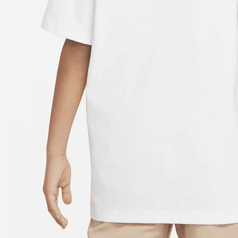 Nike Sportswear Logo Print Loose Short Sleeve T-Shirt Kids Tops White FD3987-100