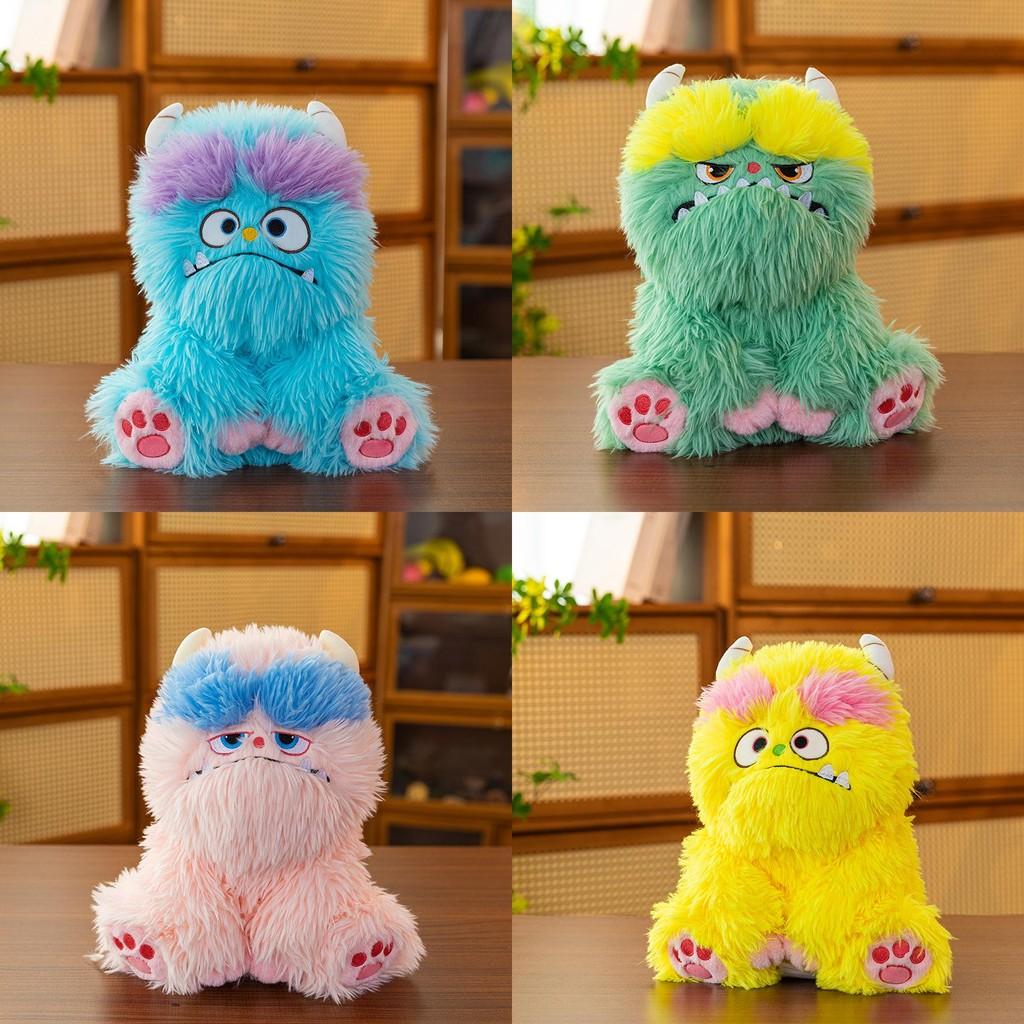 Adorable Sulley Plush Cushion With Long Hair For Kids Bedroom Decor And Gift