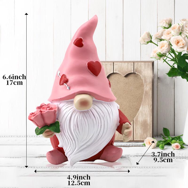 Rose-Holding Elf Figurine