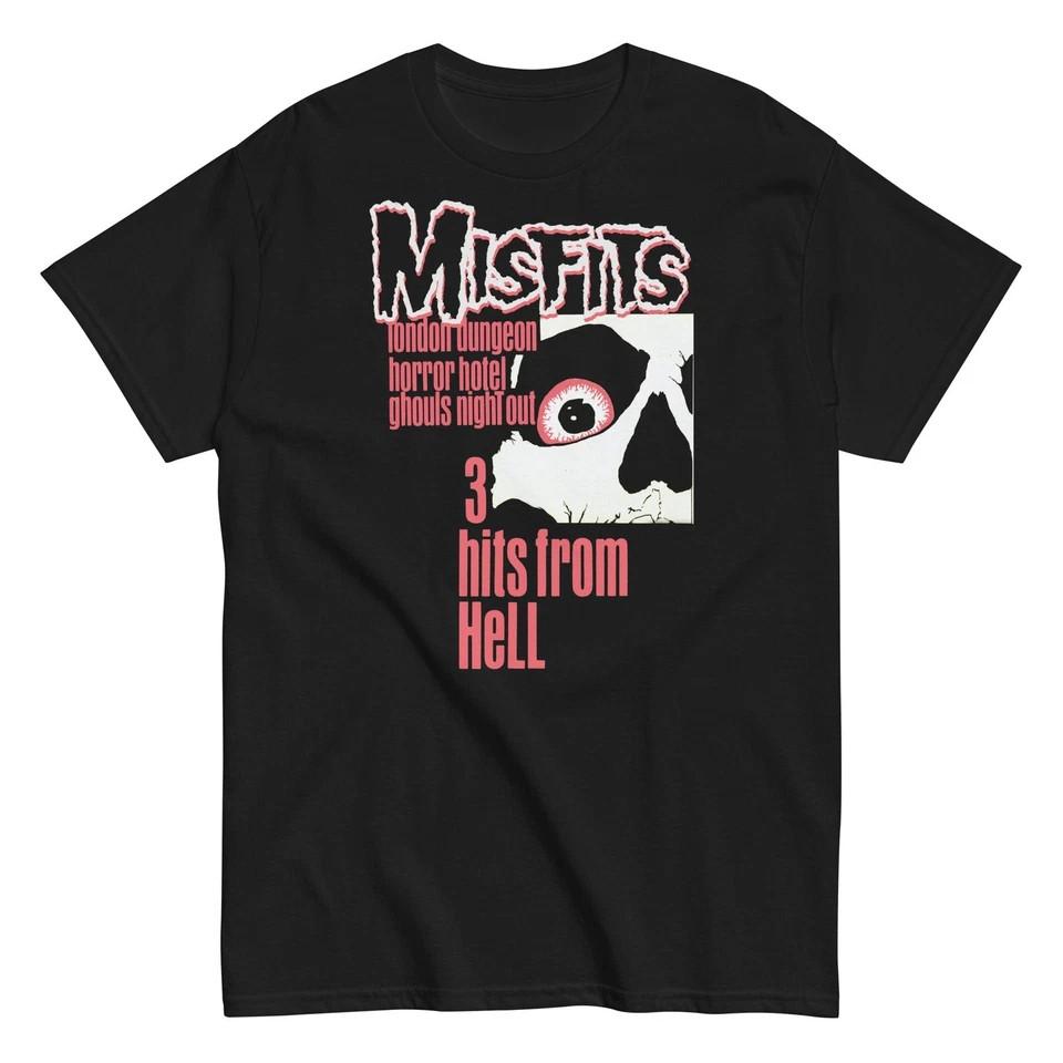 Vintage Misfits 3 Hits From Hell  All Size S to 5XL SE075 FREE SHIPPING Unisex T-Shirt S