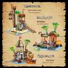 Pirate Series Medieval Black Rock Reef Skull Island Building Blocks Set