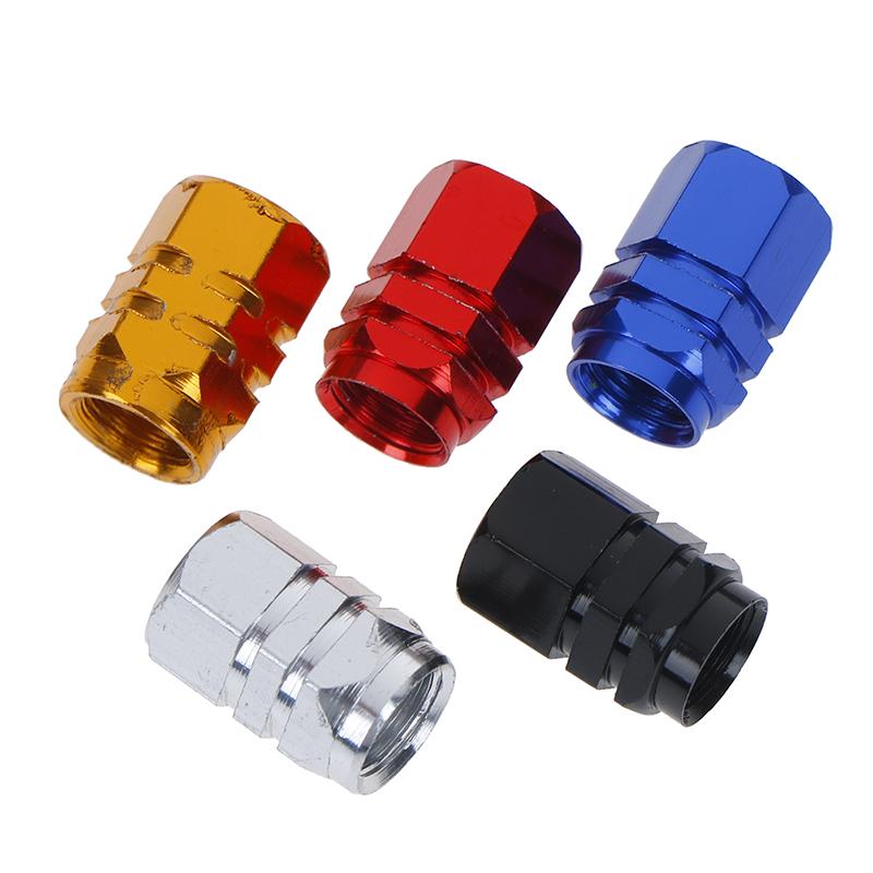 4Pcs Mini Tire Wheel Rims Stem Air Valve Caps Tyre Cover Car Truck Bike