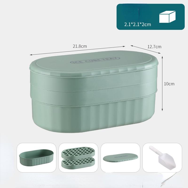 New Plastic Ice Tray 72 Grid Food-grade Ice Cube Mold Large-capacity Ice-making Container Ice Storage Box Refrigerator Artifact
