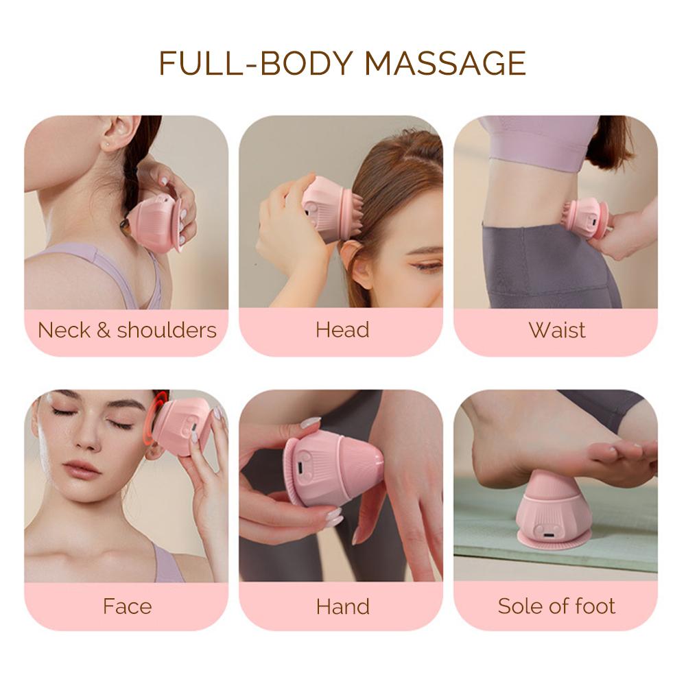 4-in-1 Multifunction Electric Body Massage Ball Vibration Fascia Ball Neck Back Waist Head Massager Muscle Relaxation Masajeador