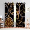 Crimson Golden Abstract Geometric Cheap Windowpane Drapes Ideal for Livingroom Space Kids Bedchamber Bathroom Kicthen Door Household Decoration