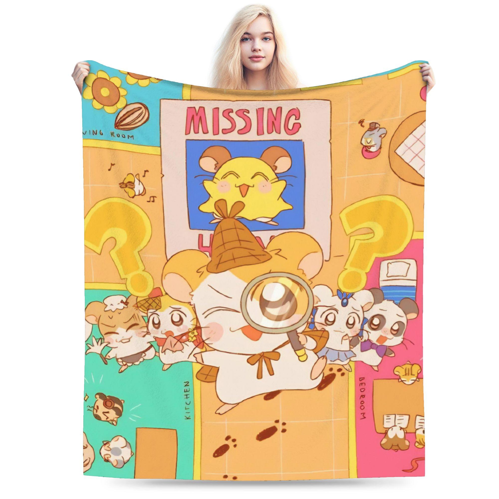 

Cute Hamtaro Blanket Quality Super Soft Throw Blanket Winter Students Couch Chair Sofa Bed Street Trend Bedspread 30x40in