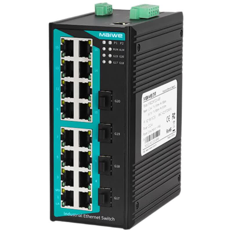

Maiwei 20-Port Gigabit Managed Industrial Ethernet Switch
