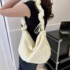 Women Puffer Shoulder Bag Drawstring Cloud Pleatd Bag Strap Adjustable Versatile Casual Slouchy Shopper Bag