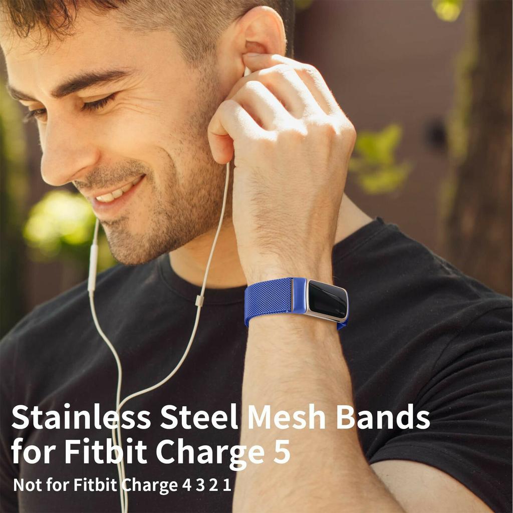 Für Fitbit Inspire 6/5 Milanaise Uhrenarmband Edelstahl Armband