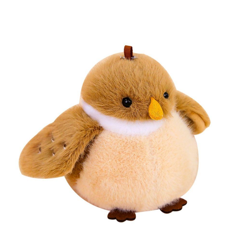 Collection Elf Bird Dolls Key Ring Fluffy Animal Birds Bag Pendant  Backpack Decoration