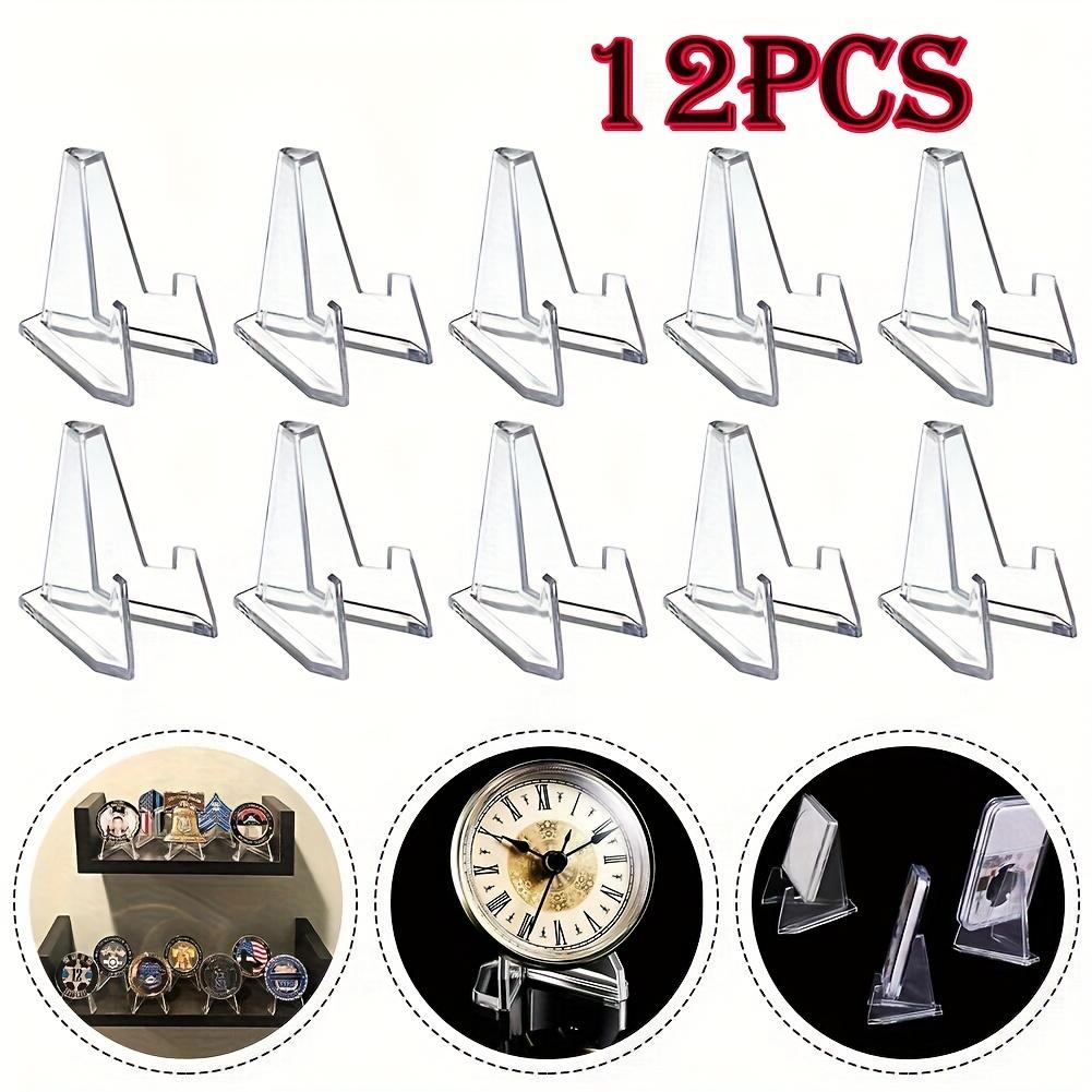 

12pcs/24pcs Transparent Acrylic Coin Display Stand for Commemorative Coins, Mini Holder, Artwork Display Rack