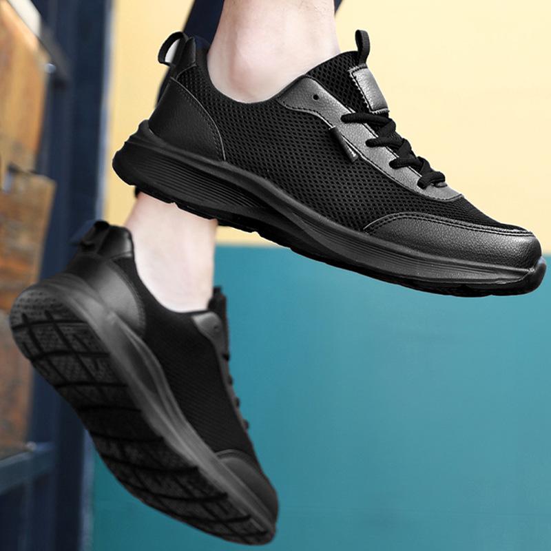 Brand sports shoes, light and non-slip soft-soled running shoes, black new models, cushioning and breathable running shoes for dad