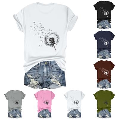 Barn Ledig Dagligen Rundhals Tryckt Kortärmad T-shirt Bokstavstopp