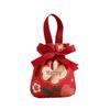Velvet Chinese Style Wedding Candy Bag with No Folding Required