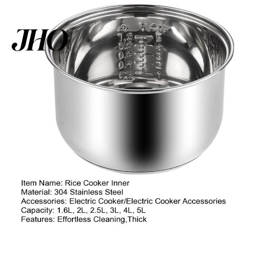 Rugged Stainless Steel Inner Lid Rice Cooker Pot Replacement High Volume House Liner for Steaming Stewing Slow Simmering Part