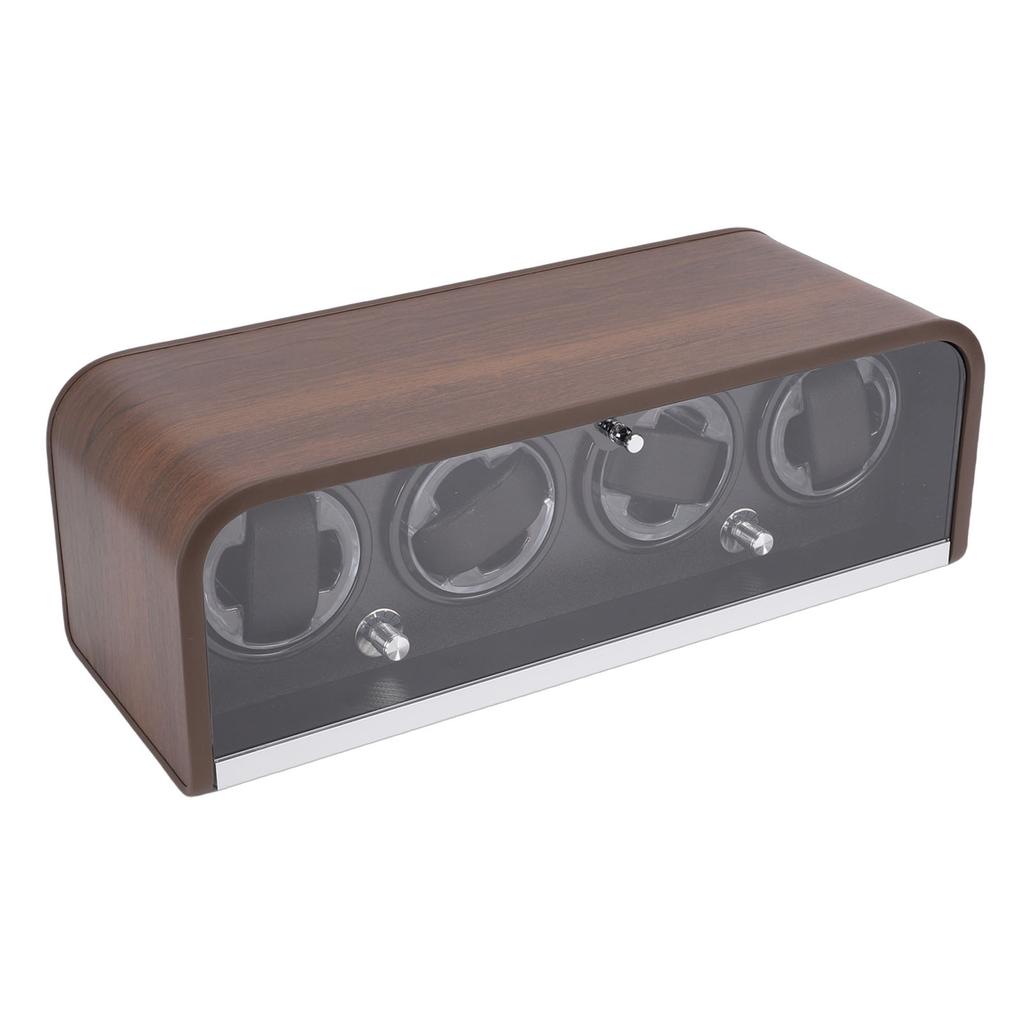 Automatic Watch Winder with LED Light Mechanical Watch Winding Box for Maintenance 5 Modes 4 Watch Positions
