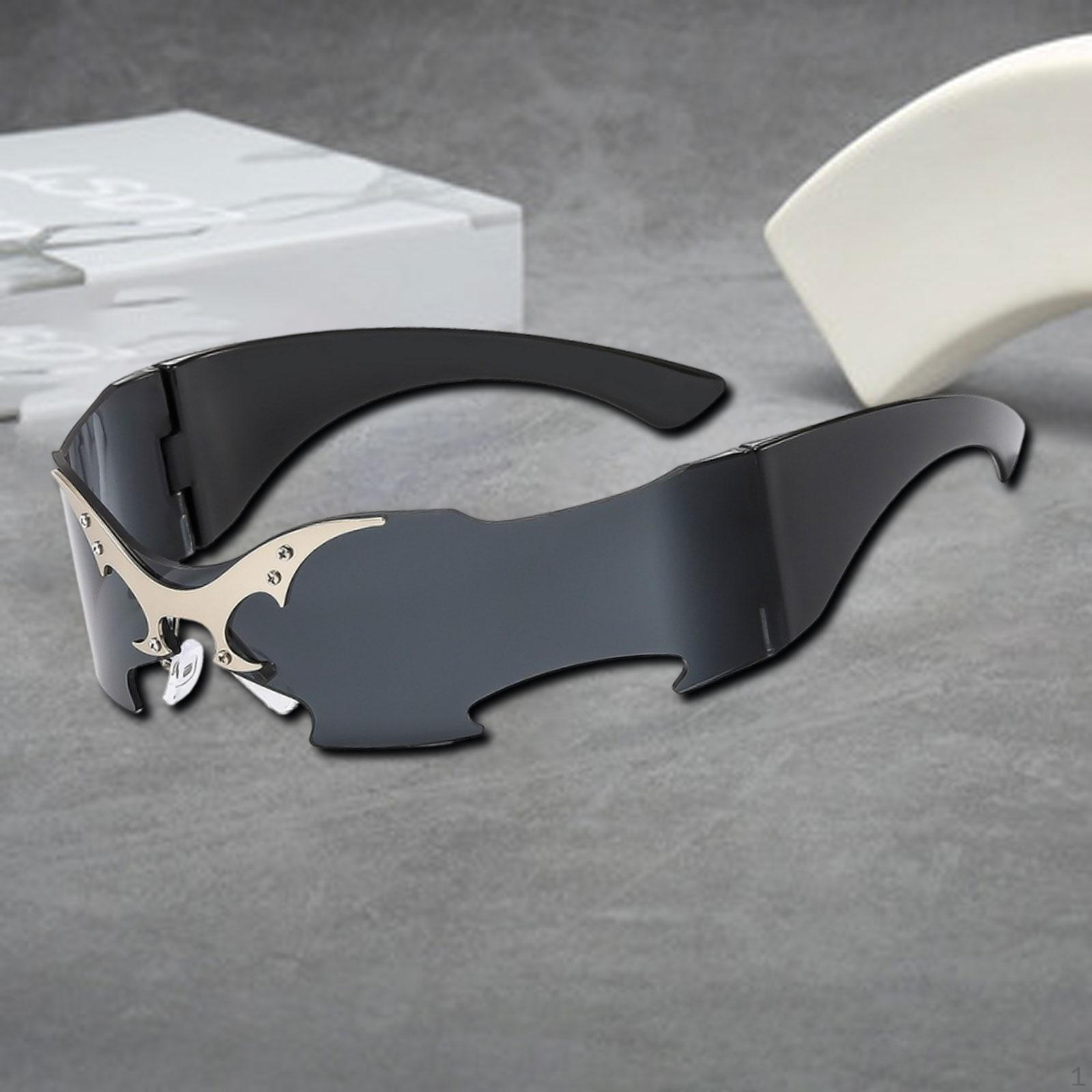 

Безрамкові сонцезахисні окуляри Форма Окуляри для Рейву Відкритого фестивалю Шопінгу Вечірки чорний