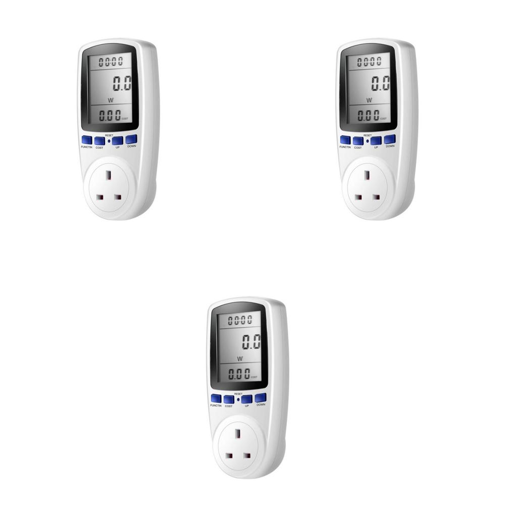 Uk Plug Digital Voltage Wattmeter Power Meter For Household Energy Consumption